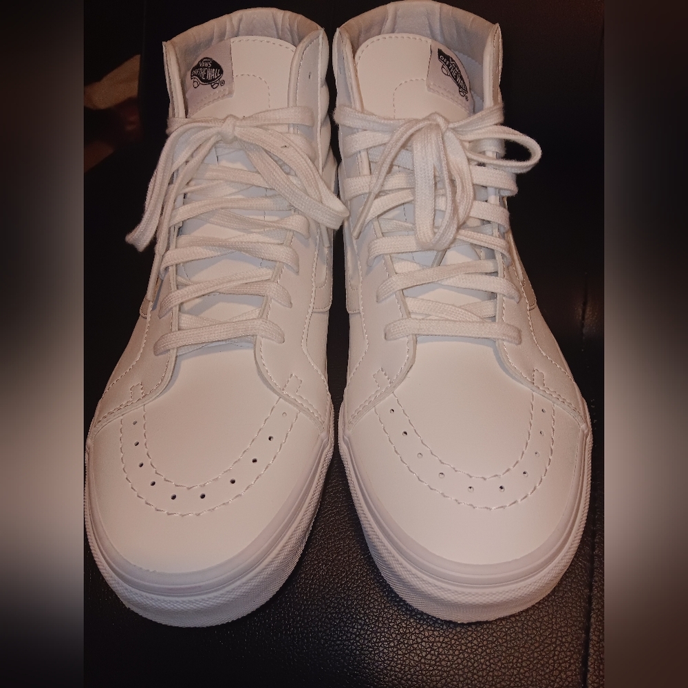 White leather vans